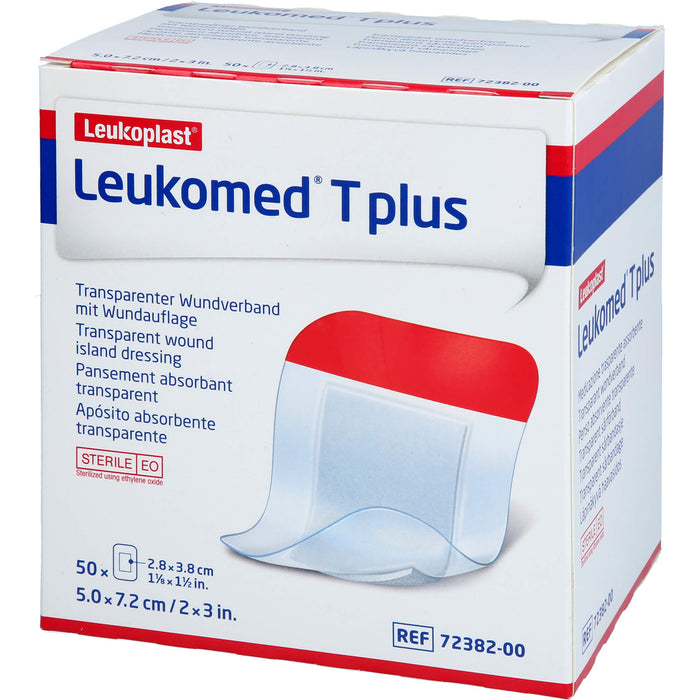 LEUKOMED TRANSP. PLUS STERILE PFL. 7,2x5 cm, 50 St PFL