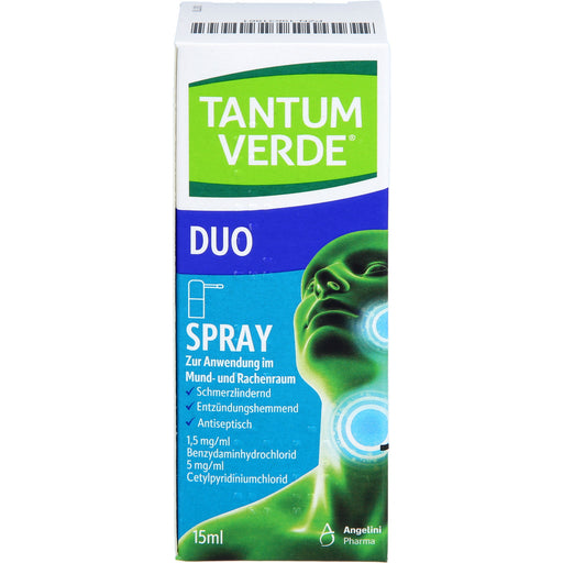 Tantum verde duo 1,5 mg/ml + 5 mg/ml Spray, 15 ml Lösung