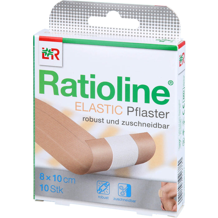 Ratioline elastic Pflaster robust und zuschneidbar 8 x 10 cm, 1 pcs. Wound dressings