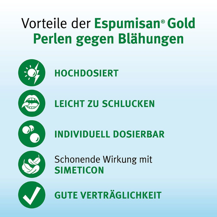 Espumisan Gold Perlen gegen Blähungen (Medizinprodukt), 40 pc Capsules