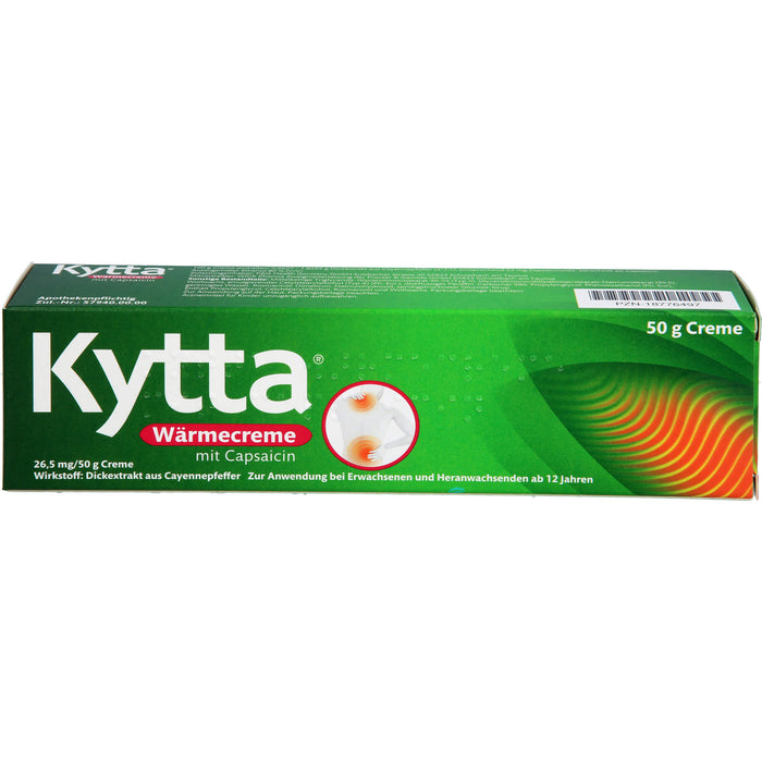 Kytta Wärmecreme mit Capsaicin gegen Muskelschmerzen & Verspannungen, 50 g Creme