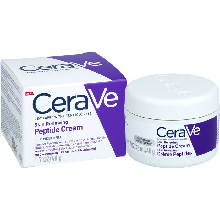 CeraVe Skin Renewing Peptid Creme für eine aufgepolstertere Haut, 48 g Creme