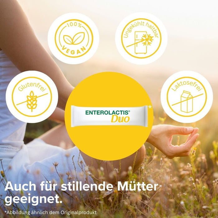 Enterolactis Duo - natürliche Versorgung der Darmflora und des Darmmikrobioms mit L. Casei DG & Inulin - laktosefrei & glutenfrei, 20 St. Beutel