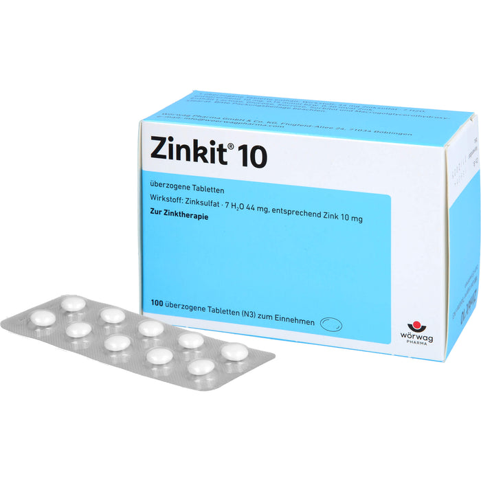 Zinkit 10, Überzogene Tabletten, 100 St UTA
