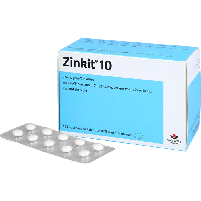 Wörwag Zinkit 10 Tabletten zur Zinktherapie, 100 pcs. Tablets