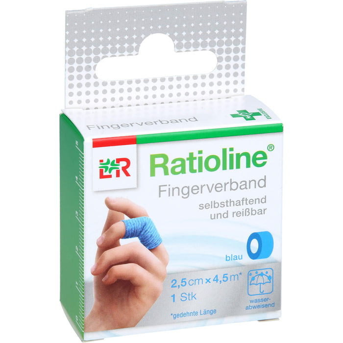 Ratioline selbsthaftender Fingerverband blau 2,5 cm x 4,5 m, 1 pcs. dressing