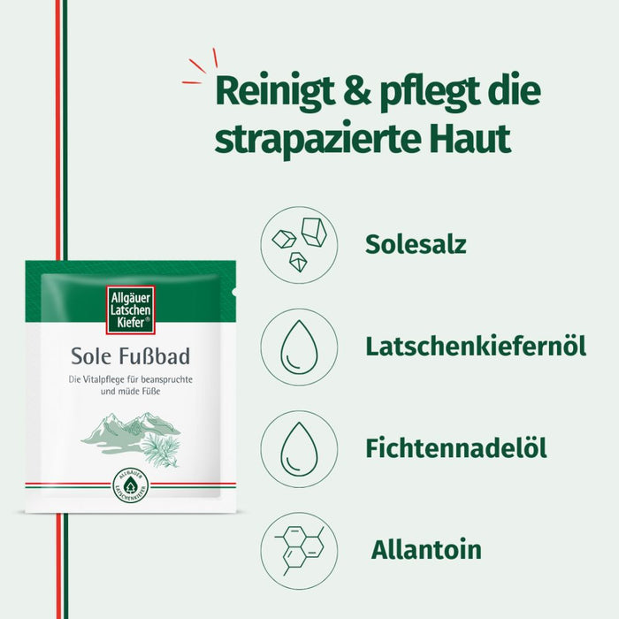 Allgäuer Latschenkiefer Sole Fußbad, 10 St. Beutel