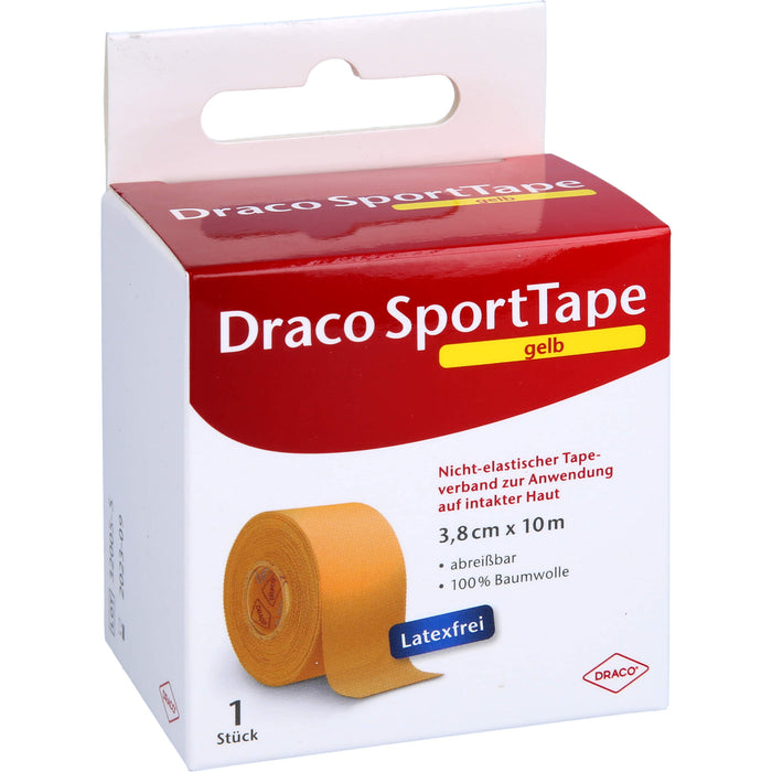 Dracotapeverband 10mx3,8cm gelb, 1 St VER
