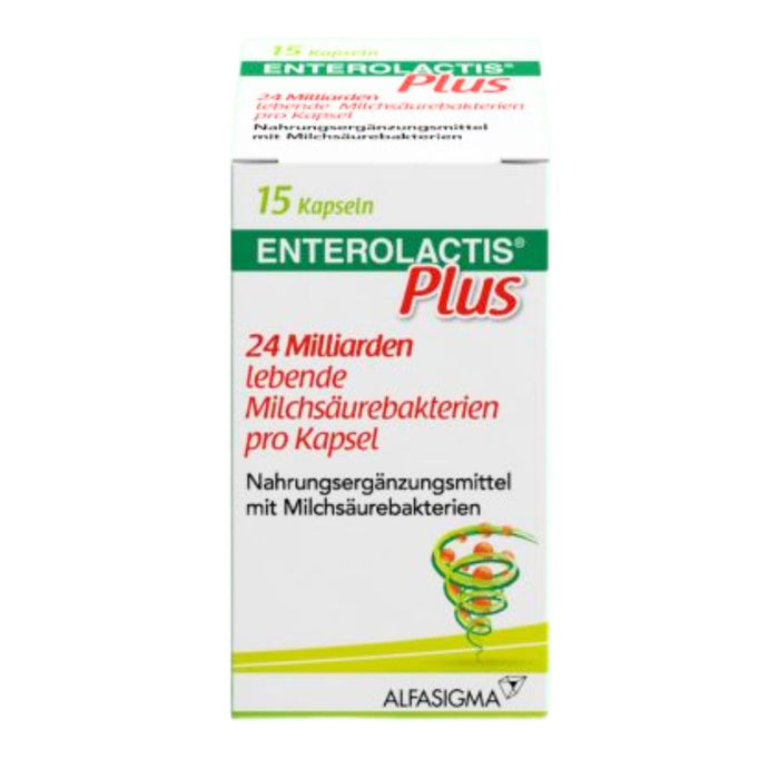 Enterolactis Duo - natürliche Versorgung der Darmflora und des Darmmikrobioms mit L. Casei DG & Inulin - laktosefrei & glutenfrei, 15 St. Kapseln