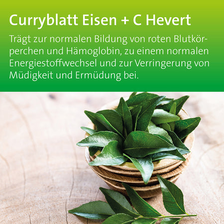 Curryblatt Eisen + C Hevert, 60 St. Kapseln Hevert-Testen
