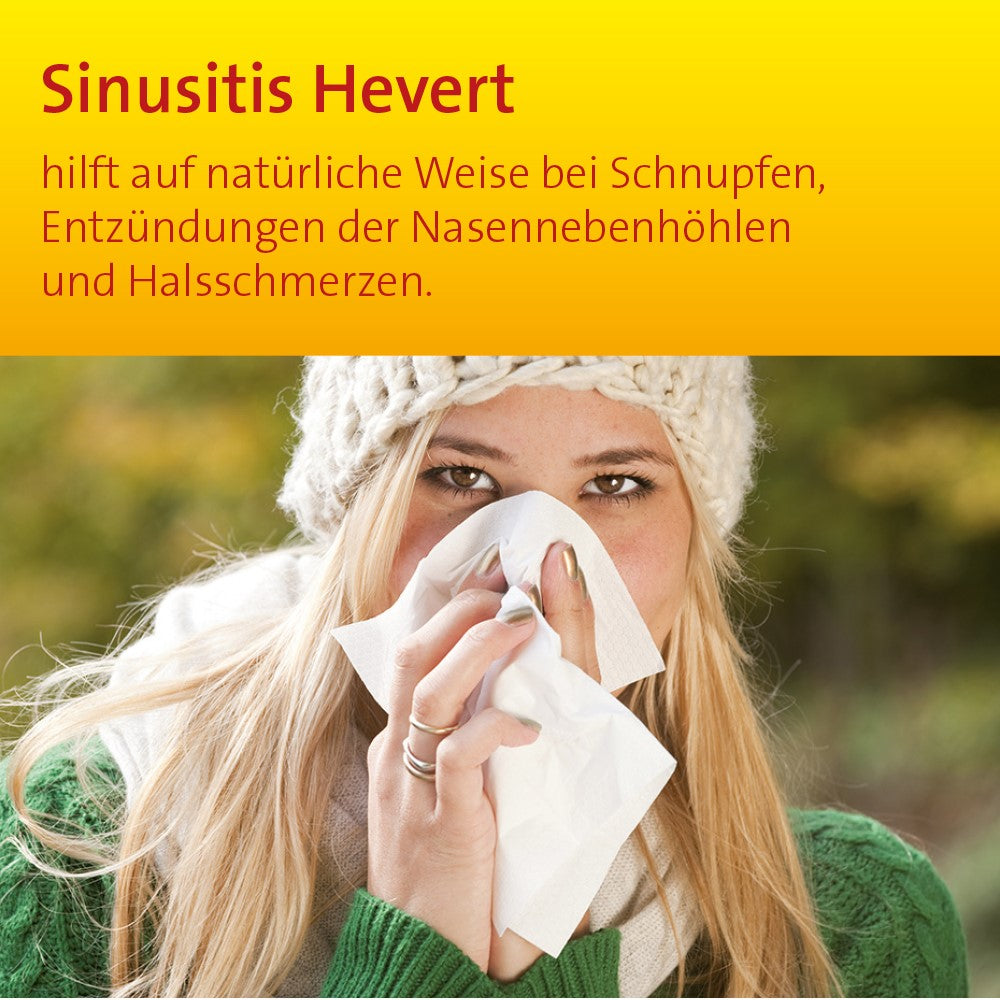 Sinusitis Hevert bei Schnupfen und Entzündungen der Nasennebenhöhlen, 40 St. Tabletten