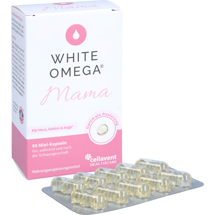 White Omega Mama Mini-Kapseln für Herz, Gehirn und Auge, 90 pcs. Capsules