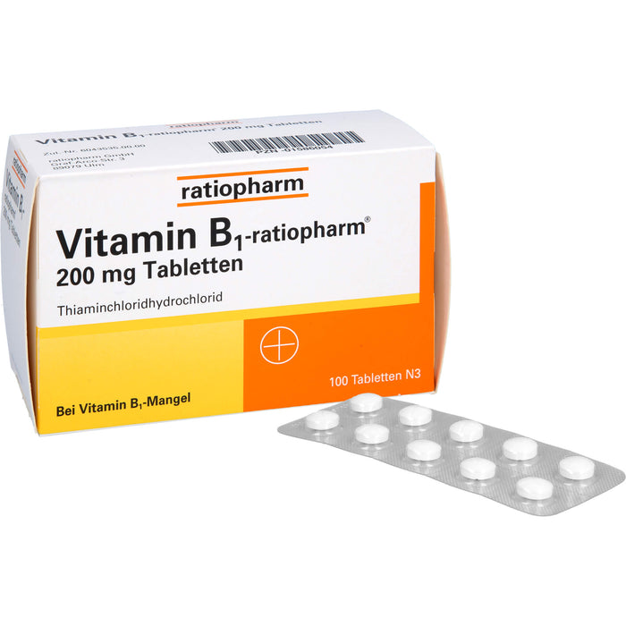 Vitamin B1-ratiopharm 200 mg Tabletten, 100 pc Tablettes