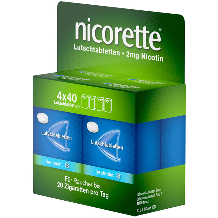 Nicorette Freshmint 2 mg Lutschtabletten, 160 pc Tablettes