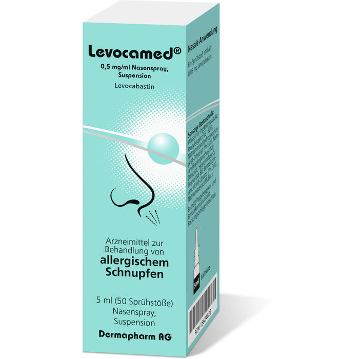 Levocamed 0,5 mg/ml Nasenspray bei allergischem Schnupfen, 5 ml Solution