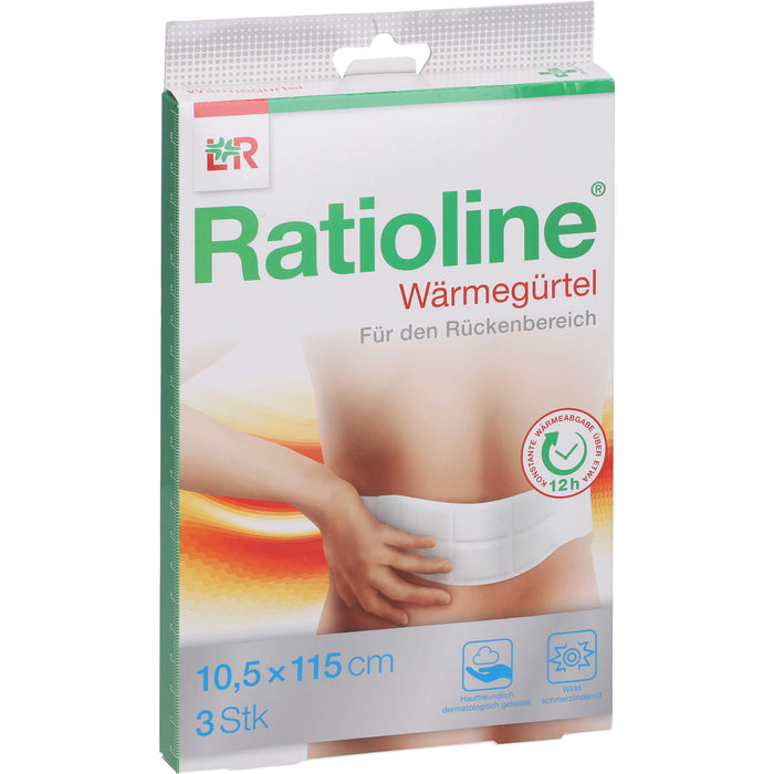 Ratioline Wärmegürtel Rückenbereich 10,5 x 115 cm, 3 pc Pansement