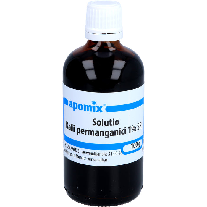 Solutio Kalii permanganici 1% SR / Kaliumpermanganatlösung 1% SR, Lösungskonz. z. Anw. auf der Haut nach Verdünnen m. Wasser, 100 g Solution