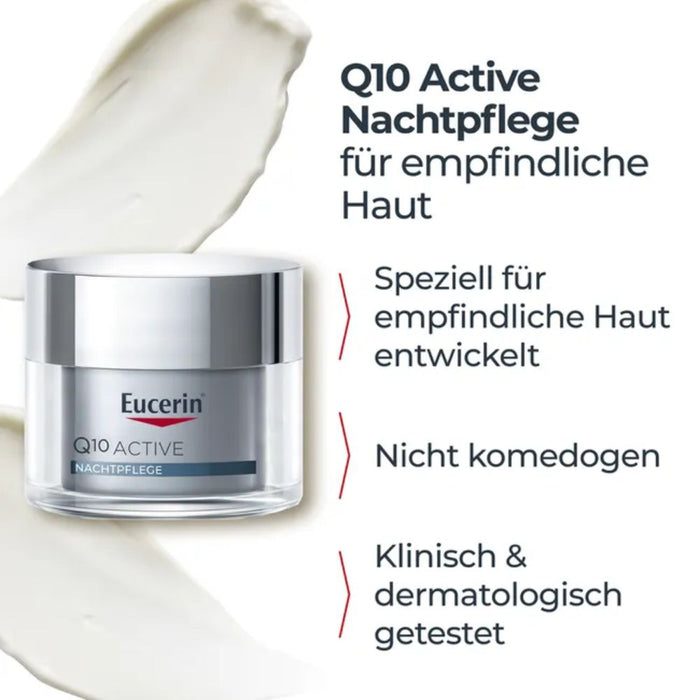 Eucerin Q10 Active Anti-Falten Nachtpflege Creme, 50 ml Cream