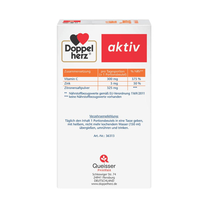 Doppelherz Heiße Zitrone Vitamin C + Zink, 10 St. Beutel
