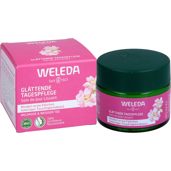 WELEDA glättende Tagespflege Wildrose & Weißer Tee mindert erste Fältchen, 40 ml Creme