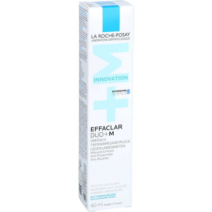La Roche-Posay Effaclar Duo+M dreifach tiefenwirksame Pflege gegen Unreinheiten, 40 ml Crème