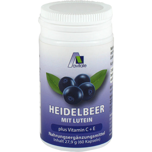 Heidelbeer Kapseln + Lutein + C + E, 60 St KAP