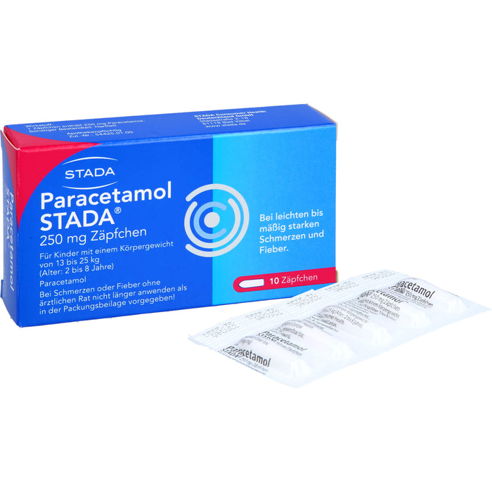 Paracetamol STADA 250 mg Zäpfchen, 10 pcs. Suppositories
