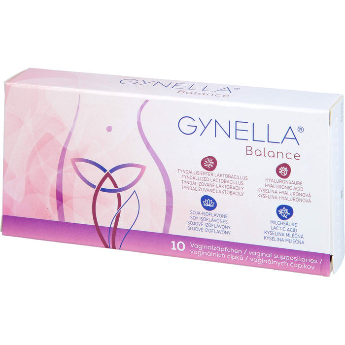 GYNELLA Balance Vaginalzäpfchen zur Aufrechterhaltung der Vaginalschleimhaut, 10 pc Suppositoires