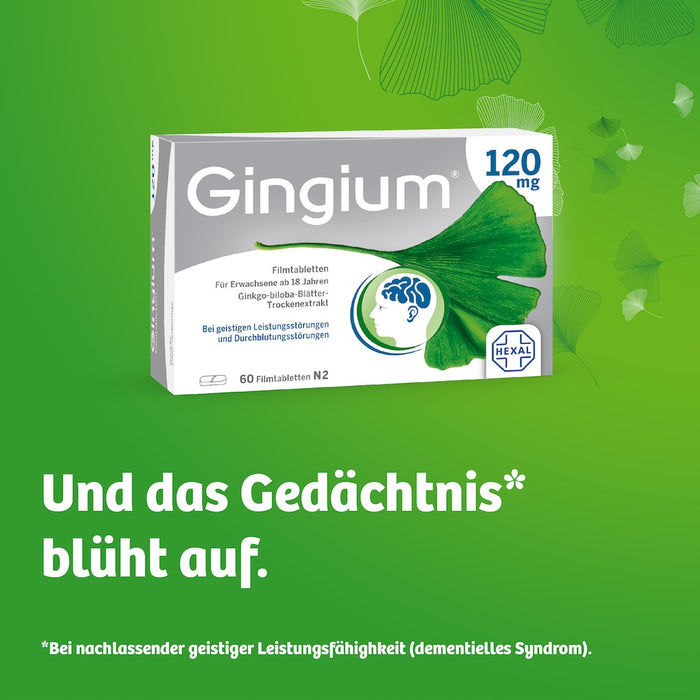 Gingium 120 mg Filmtabletten, 120 pc Tablettes