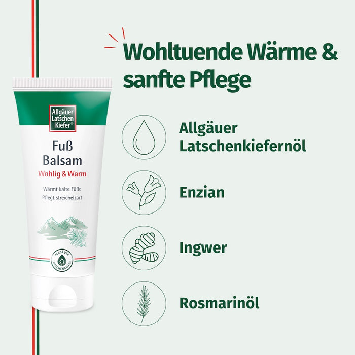 Allgäuer Latschenkiefer Fuß Balsam Wohlig & Warm, 100 ml Balsam
