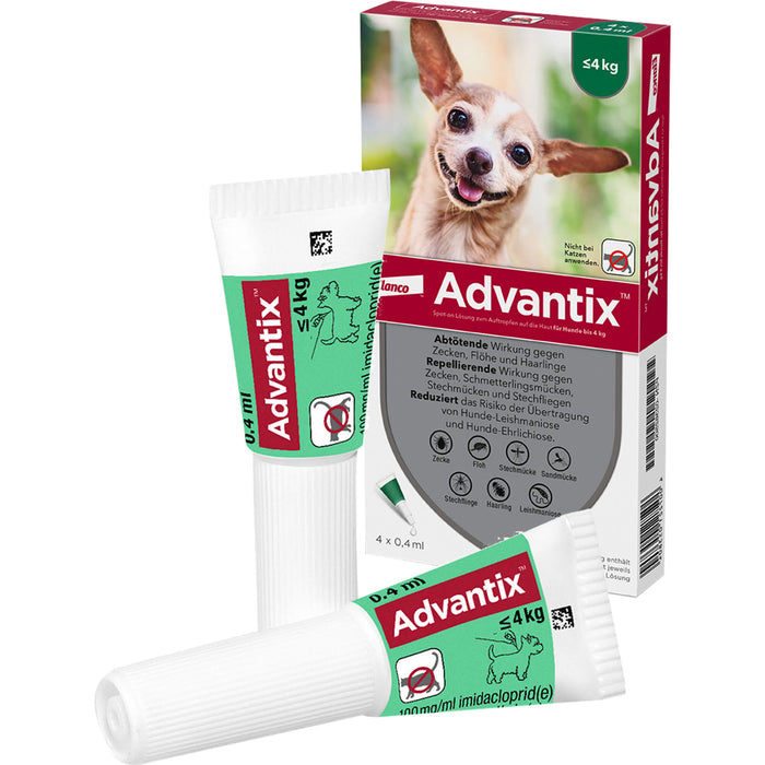 Advantix Spot-on Hund B4kg, 4 St LOE