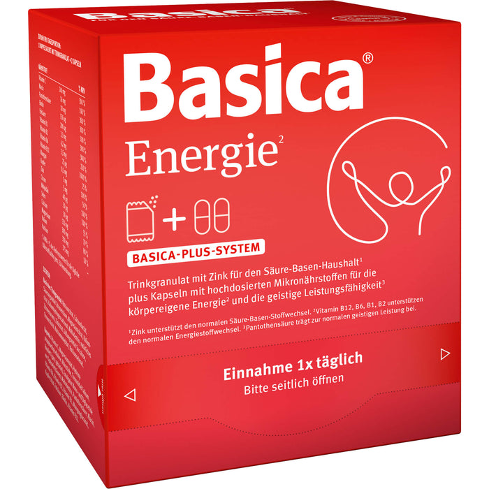 Basica Energie Trinkgranulat + Kapseln für 30 Tage für körpereigene Energie und geistige Leistungsfähigkeit, 30 pc Paquet combiné
