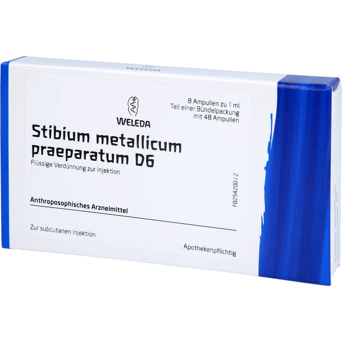 WELEDA Stibium metallicum praeparatum D6 flüssige Verdünnung, 48 ml Lösung