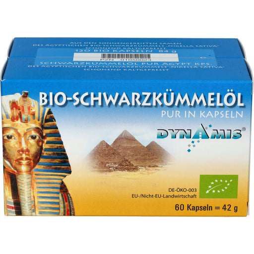 Dynamis ägyptisches Schwarzkümmelöl Bio Kapseln, 120 St. Kapseln
