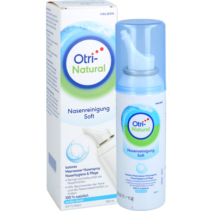 OtriNatural Nasenreinigung Soft isotones Meerwasser Nasenspray, 100 ml Solution