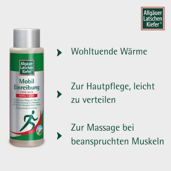 Allgäuer Latschenkiefer Einreibung extra stark - wohlig & warm, 250 ml Solution
