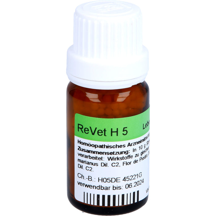 ReVet H 5 Globuli für Heimtiere als Leberschutz, 10 g Globuli
