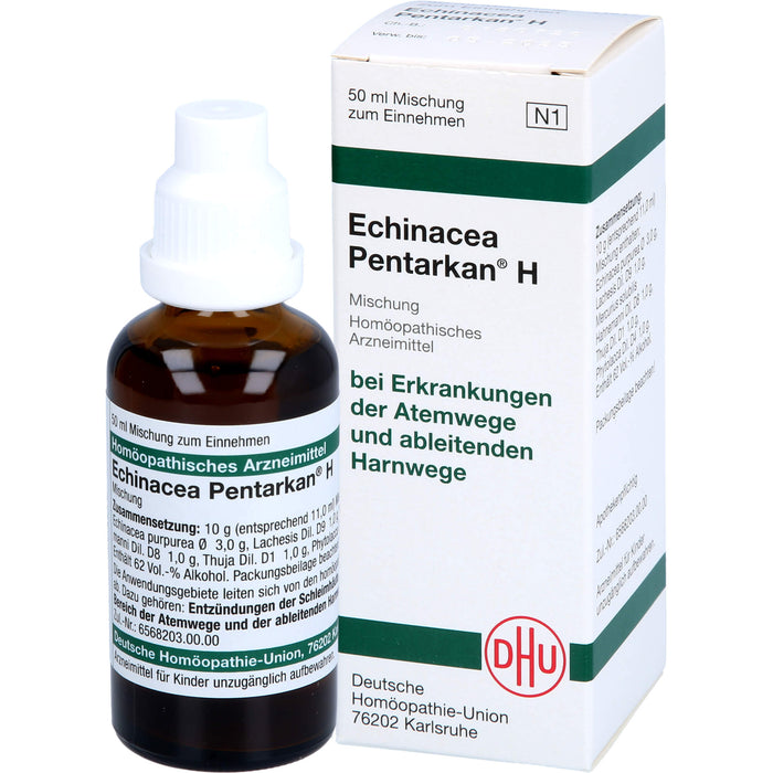 DHU Echinacea Pentarkan H Mischung bei Erkrankungen der Atemwege und ableitenden Harnwege, 50 ml Solution