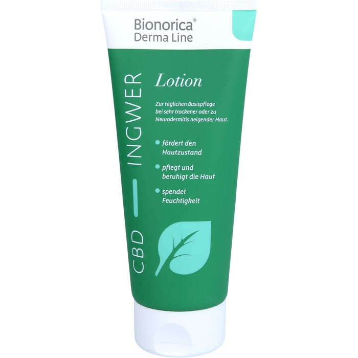 Bionorica Derma Line CBD Ingwer Lotion zur täglichen Basispflege bei sehr trockener bis Neurodermitis neigender Haut, 200 ml Lotion