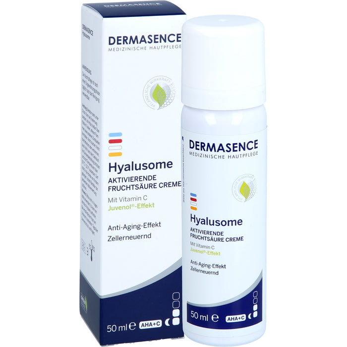 DERMASENCE Hyalusome aktivierende Fruchtsäure Creme mit Vitamin C Anti-Aging-Effekt, 50 ml Crème