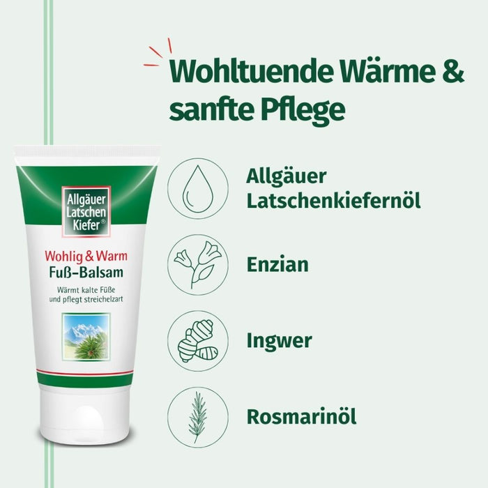 Allgäuer Latschenkiefer Wohlig & Warm Fuß-Balsam, 75 ml Baume