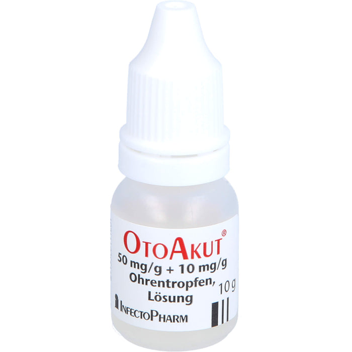 OtoAkut 50 mg/g Phenazon + 10 mg/g Procain hydrochlorid Ohrentropfen, 10 g Solution