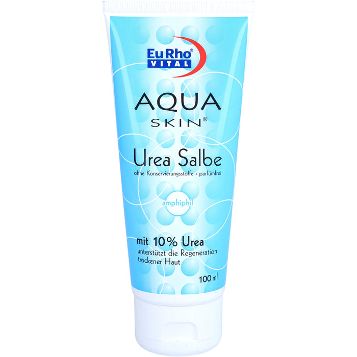 Aqua Skin Urea Salbe mit 10% Urea unterstützt die Regeneration trockener Haut, 100 ml Salbe