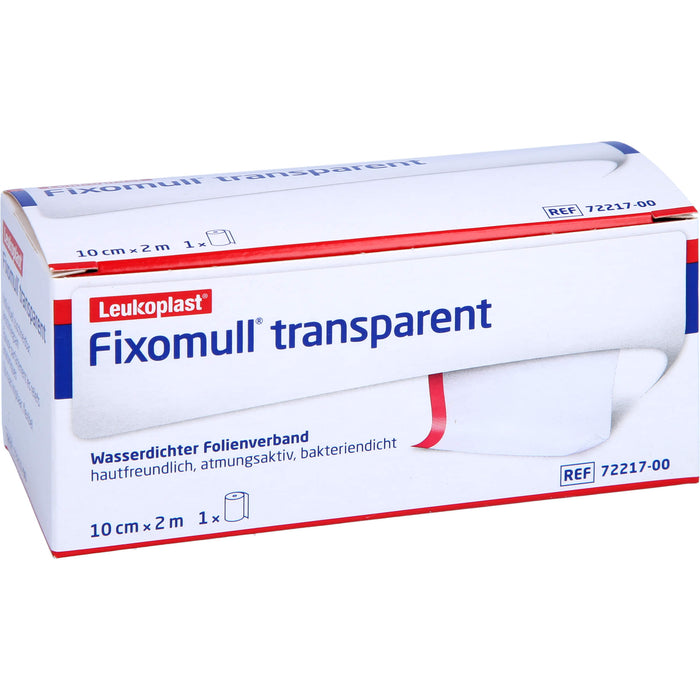 Fixomull transparent 10 cm x 2 m zur wasserdichten vollflächigen Fixierung von Wundauflagen, 1 pc Pansement