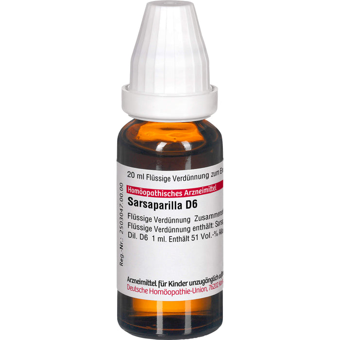 DHU Sarsaparilla D6 Dilution, 20 ml Solution