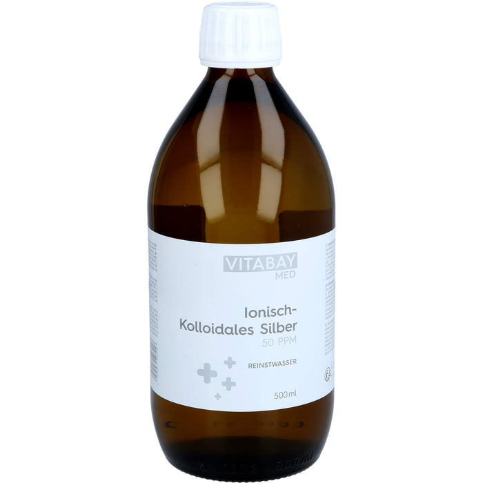 Kolloidales Silber 50 PPM Reinheitsstufe 99,99 %, 500 ml FLU