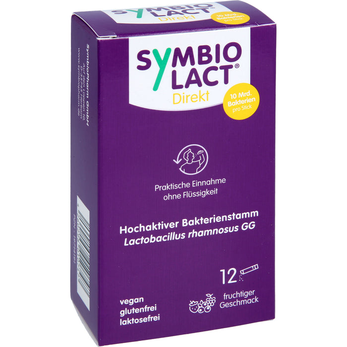 SymbioLact Direkt Sticks mit 10 Mrd. Lactobacillus rhamnosus GG mit fruchtigem Geschmack, 12 St. Sticks