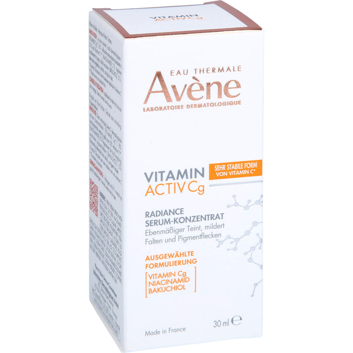 Avène Vitamin Activ Cg Radiance Serum-Konzentrat für ebenmäßigen Teint, milderrt Falten und Pigmentflecken, 30 ml Lösung