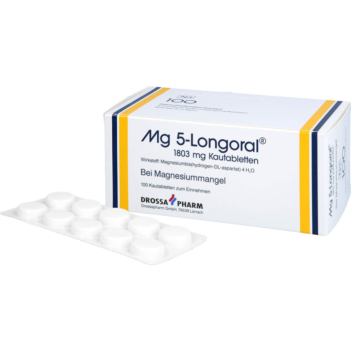 Mg 5-Longoral 1803 mg Kautabletten bei Magnesiummangel, 100 pcs. Tablets