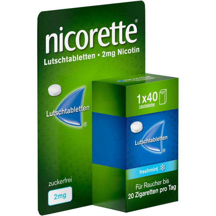 Nicorette Freshmint 2 mg Lutschtabletten, 40 pcs. Tablets